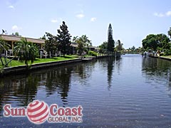 View Down the Canal from Gulf Winds